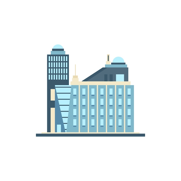 Edificio de oficinas de diseño plano aislado