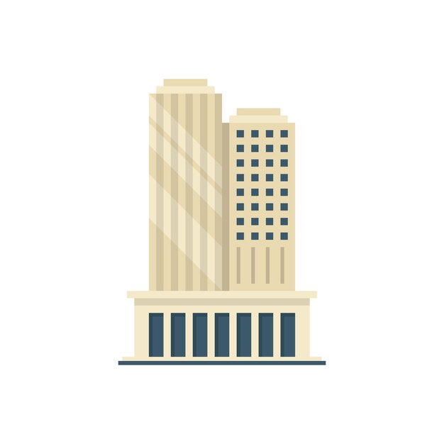Edificio de oficinas de diseño plano aislado