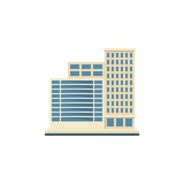 Edificio de oficinas de diseño plano aislado