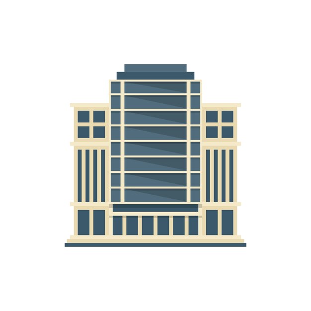 Edificio de oficinas de diseño plano aislado