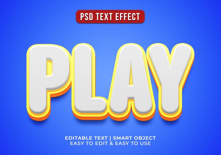 PSD Gratis editable 3d text effect