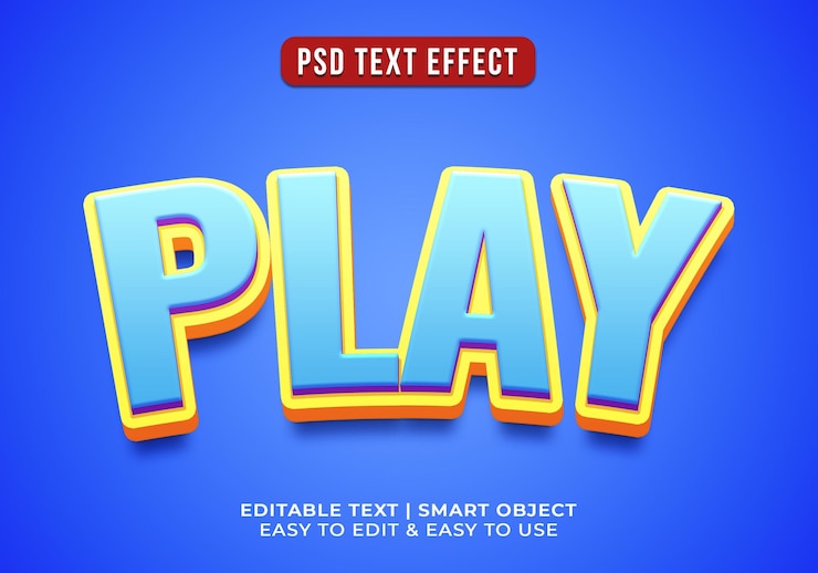 PSD Gratis editable 3d text effect
