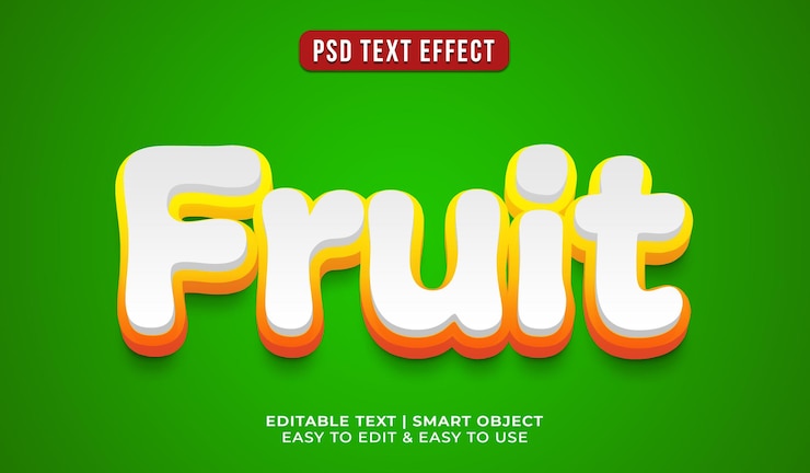 PSD Gratis editable fruit text effect