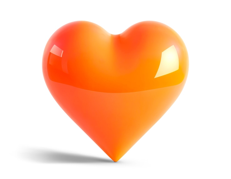 Gratis PSD een gloeiend 3d-hart.