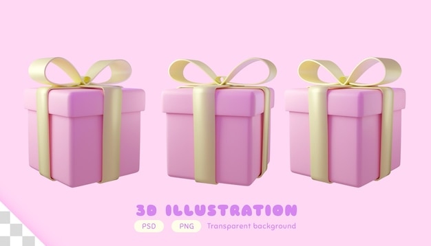 Gratis PSD een minimaal roze cadeau in pastelkleur