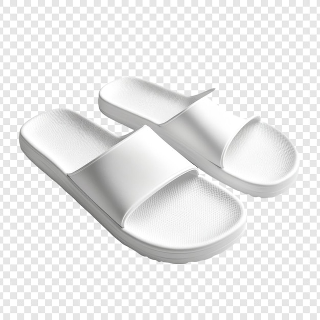 Een paar stijlvolle witte zomer slides sandalen