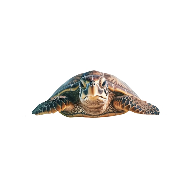 Gratis PSD een prachtige schildpad zwemt.