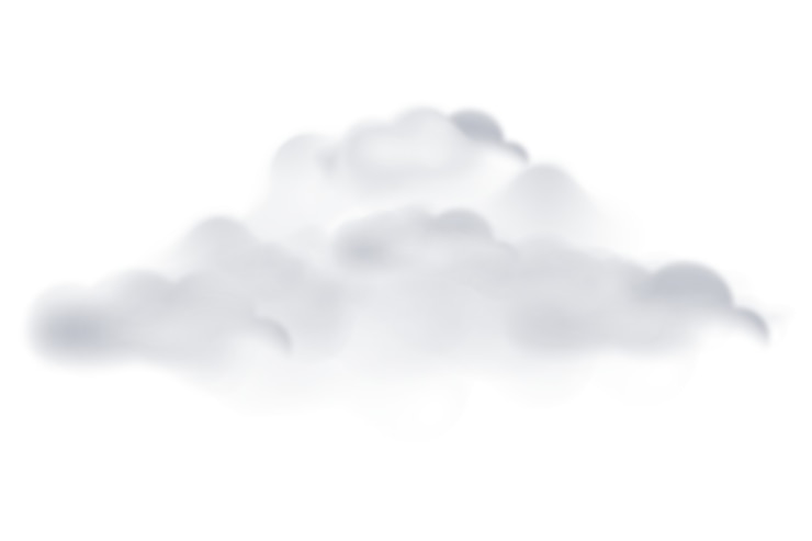 Gratis PSD een prachtige witte wolk.