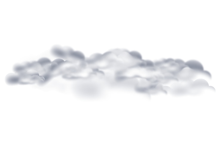 Gratis PSD een prachtige witte wolk.