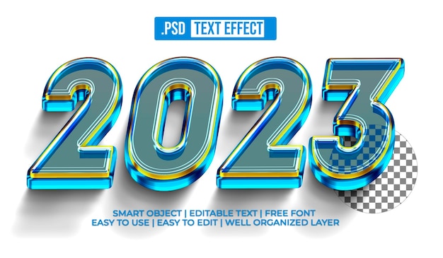 PSD gratuito efecto de estilo de texto 2023