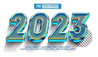 PSD gratuito efecto de estilo de texto 2023