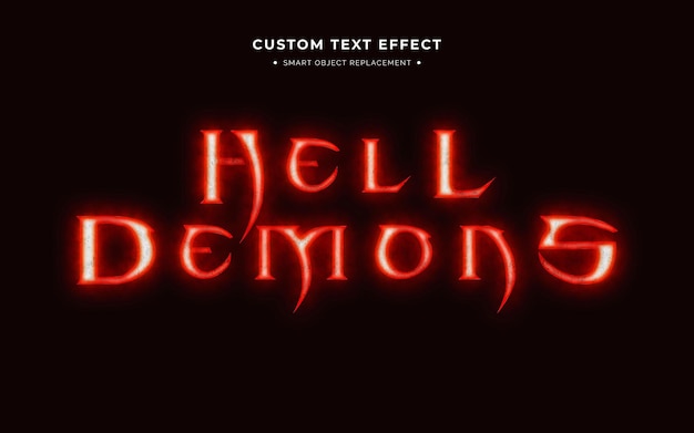 Efecto de estilo de texto 3d de película de terror