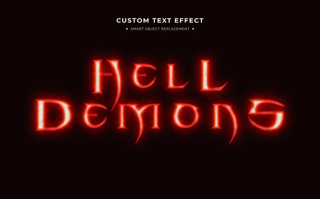 efecto de estilo de texto 3d de película de terror
