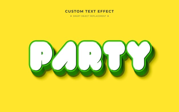 efecto de estilo de texto 3d verde negrita