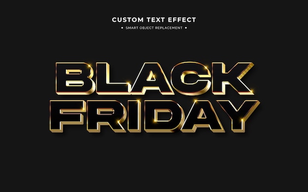 PSD gratuito efecto de estilo de texto 3d de viernes negro