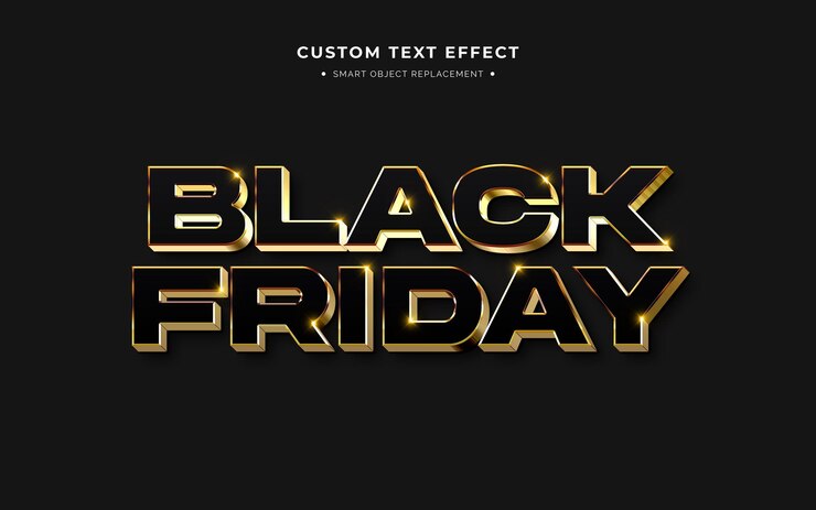 PSD gratuito efecto de estilo de texto 3d de viernes negro