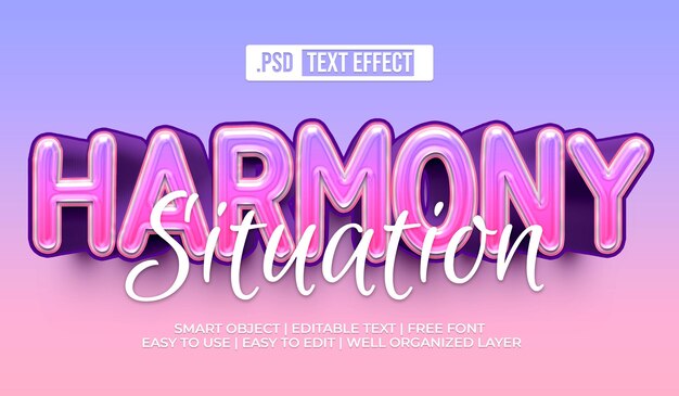 Efecto de estilo de texto de armonía