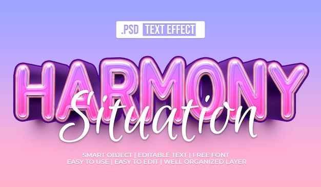 Efecto de estilo de texto de armonía