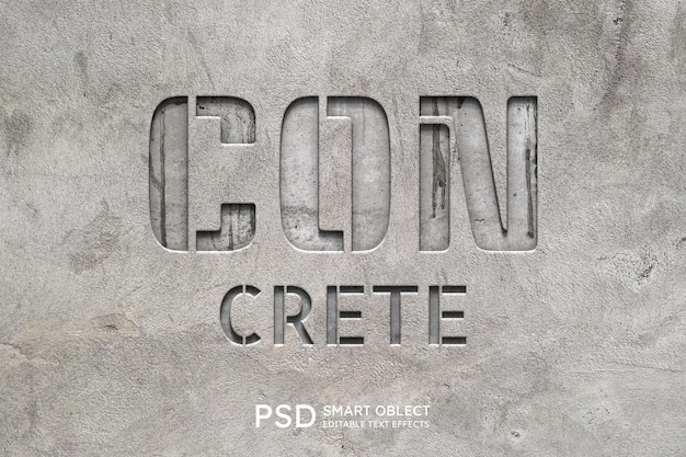 Efecto de estilo de texto concreto