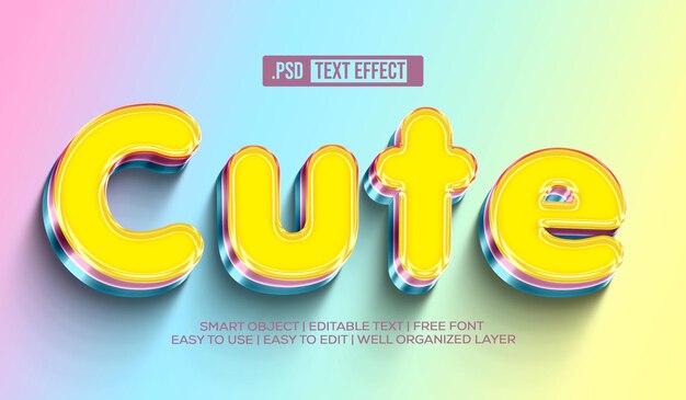 Efecto de estilo de texto lindo