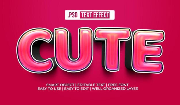 Efecto de estilo de texto lindo