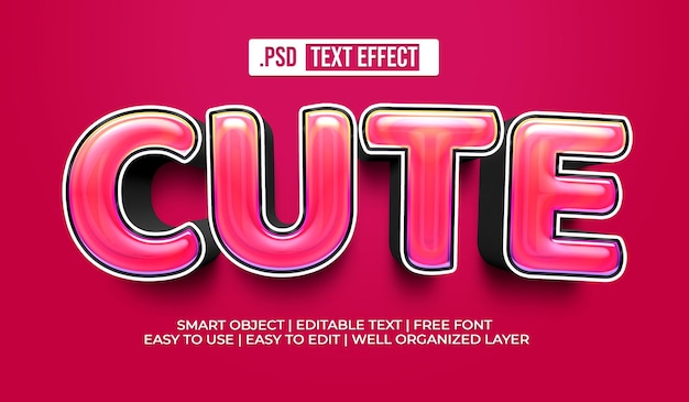 Efecto de estilo de texto lindo