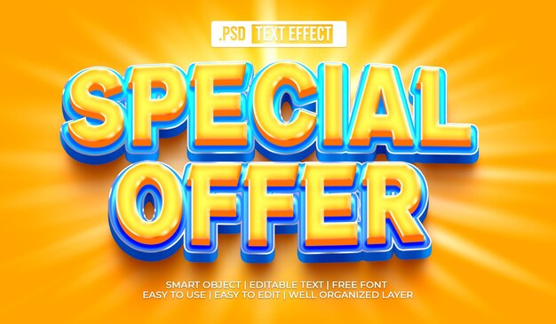 Efecto de estilo de texto de oferta especial