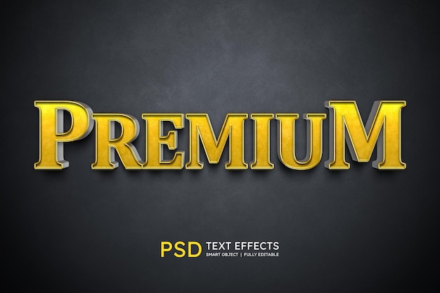 Efecto de estilo de texto premium