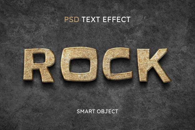 Efecto de estilo de texto rock