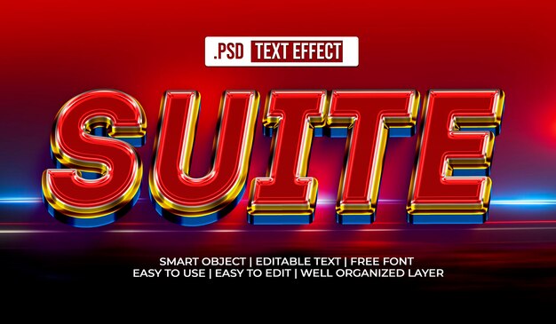 Efecto de estilo de texto de suite