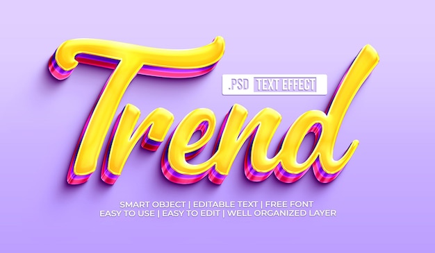 Efecto de estilo de texto de tendencia