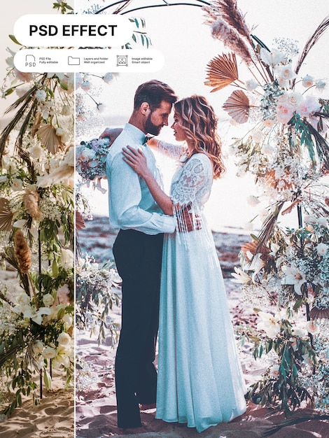 Efecto de la foto de la boda