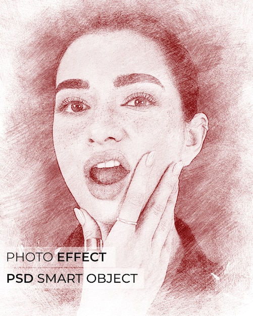 PSD gratuito efecto de foto de bolígrafo