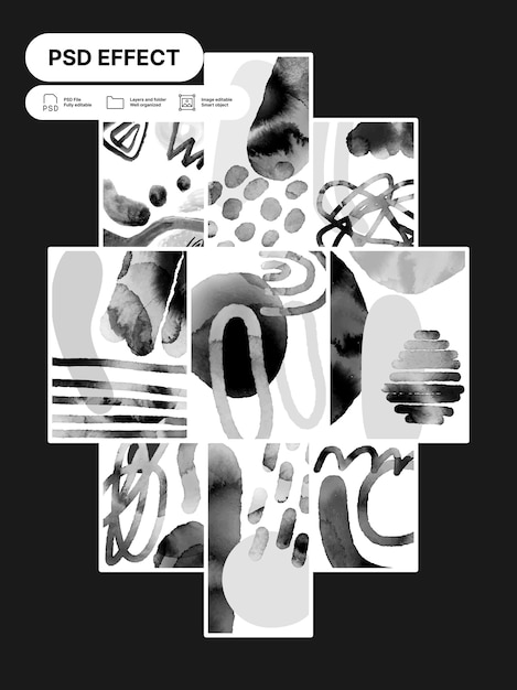 Efecto de foto de collage de papel