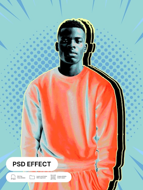 Efecto fotográfico de arte pop