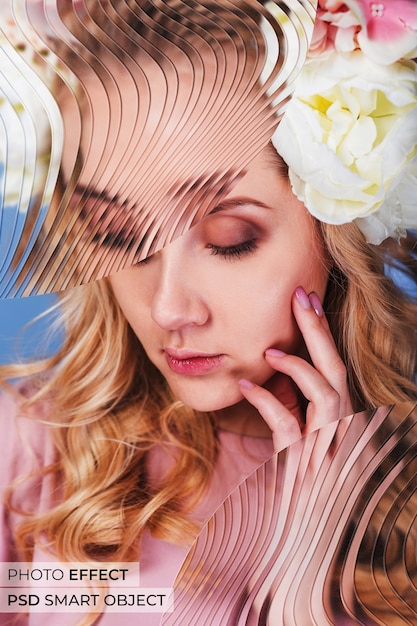 Efecto fotográfico de distorsión del vidrio