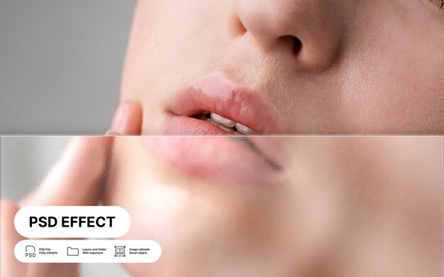 Efecto fotográfico de distorsión del vidrio
