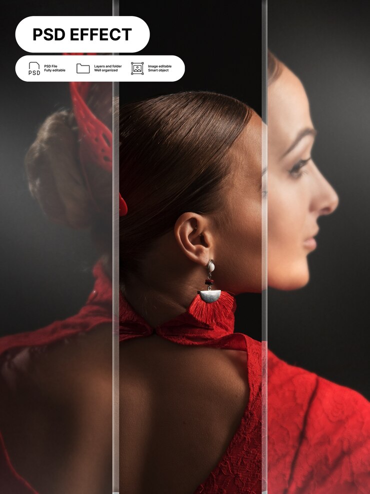 PSD gratuito efecto fotográfico de distorsión del vidrio