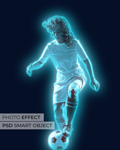 PSD gratuito efecto fotográfico de holograma