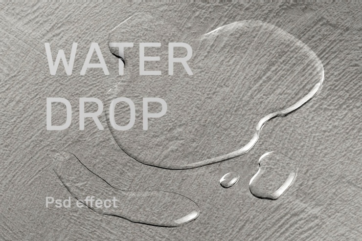 PSD gratuito efecto psd de textura de gota de agua, complemento de superposición fácil