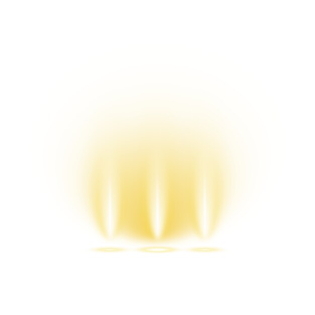 Efecto de rayo de luz dorado