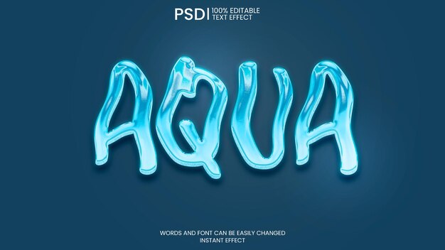 Efecto de texto Aqua