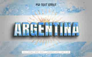 PSD gratuito efecto de texto de argentina qatar copa del mundo 2022