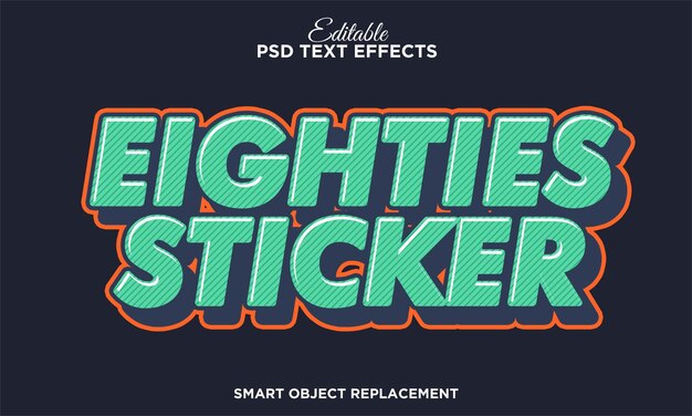 efecto de texto de arte pop retro moderno
