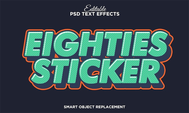 efecto de texto de arte pop retro moderno