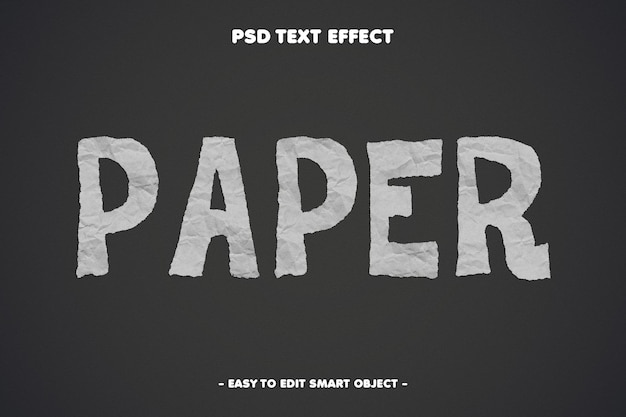 Efecto de texto cómico divertido en papel