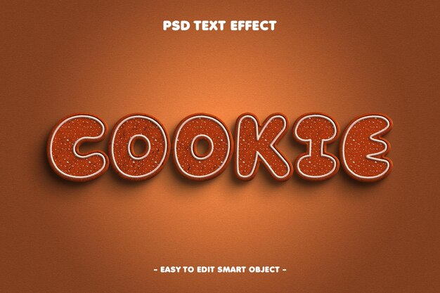 Efecto de texto de cookie