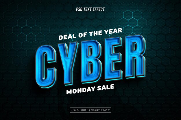 Efecto de texto Cyber Monday