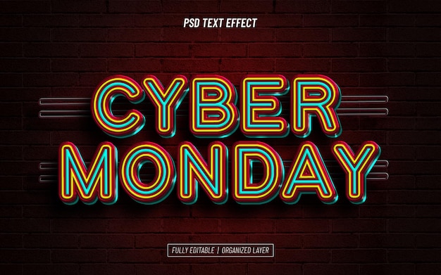 Efecto de texto Cyber Monday
