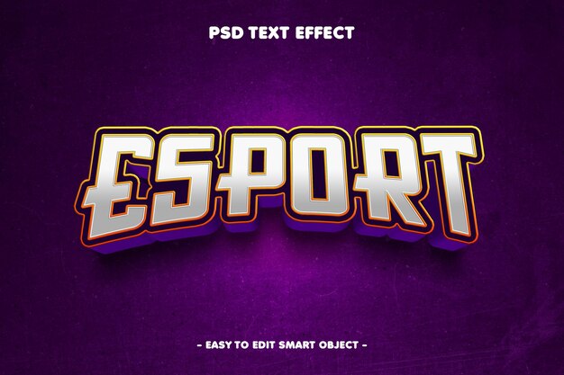 Efecto de texto de deportes electrónicos